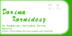 dorina kornidesz business card